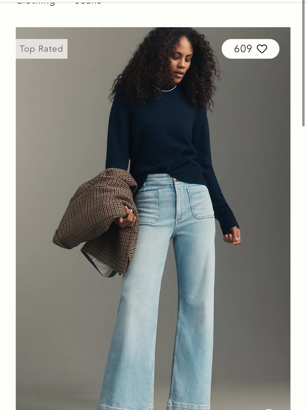 Maeve Light Blue Wide-Leg Colette Jeans in color: ‘light denim’ size 26 - Picture 3 of 14